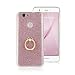 Produktbild Huawei Nova Hülle, Huawei Nova Gummi Hülle, Lifetrut [Ring Kickstand] Glitzer funkeln Kristall Bling Soft Back TPU Stoßfänger für Huawei Nova [Rosa]