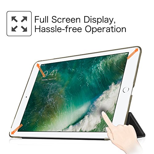 Fintie iPad 9.7 Zoll 2017 Hülle – Ultra Slim Superleicht Schutzhülle mit Lichtdurchlässig Rückseite Abdeckung Smart Cover Case Tasche mit Auto Schlaf / Wach und Standfunktion für Apple iPad 2017 Neue Modell, doppelfarbig - 7