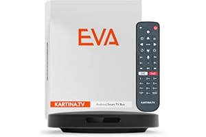 Kartina Eva IPTV Receiver von DuneHD mit Bluetooth-Fernbedienung. 4K, WiFi, USB, Micro SD, Android TV.