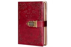 ZXHQ Diario chiudibile a chiave per ragazze e donne, diario con serratura segreta con motivo squisito, diario ricaricabile in ecopelle, taccuino per scrivere, formato A5 (8,5 × 5,9 pollici) Stile1