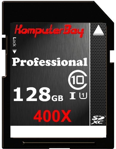Komputerbay 128GB SDXC Secure Digital Extended Capacity Speed ​​Class 10 UHS-I 400X Ultra-Hochgeschwindigkeits-Flash Memory Card 45MB/s schreiben 60MB/s 128 GB Lesen