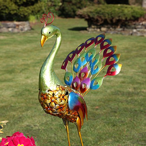 Solar LED Deko Pfau Beleuchtung, 68,5cm Höhe, von Festive Lights