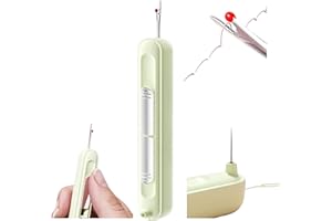 TAITUS Infila ago e scucitore 2 in 1, Kit per Cucire per Forniture per Quilting, infila ago Plug-in di aggiornamento, Strumento di rimozione Estensibile per infilare l'ago per Cucire (Green,1PC)