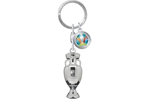 UEFA Euro 2020 Keyring Trophy (45 mm), Unisex-Adult, Grey, 45mm