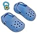 Produktbild Puppenschuhe Clogs blau Größe 28 - 33 cm für Puppen Schuhe Schuh Sandalen Kleidung - incl. Haargummi - für die Puppe - Puppenschuhe Zehentreter Badesandalen