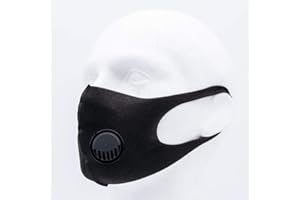 S4U 2 Pack Unisex Reusable Face Mask Protection Washable Facial Skin Mouth Nose Shield Breathable Bike Motorcycle Sport (Black Mask)