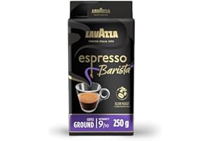 Lavazza, Espresso Barista Intenso, Coffee Ground, Ideal for Moka Pots, with Aromatic Notes of Cocoa and Wood, Arabica and Robusta, Intensity 9/10, Medium Roasting, 250 g