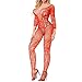 Produktbild Damen Fishnet Socken Dessous Spitze Unterwäsche Babydoll Jumpsuit Nachtwäsche Brust bestickte sexy Strümpfe Siamesische Strümpfe hohlen Versuchungsstrümpfe