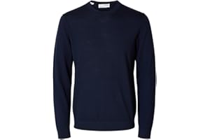 SELECTED HOMME Male Pullover mit Rundhalsausschnitt 100% Merinowoll