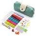 Produktbild 11pcs Soft Griff Aluminium Häkelnadeln Kit Garn Stricknadeln Nähwerkzeuge Ergonomische Grip Set mit Aufbewahrungstasche