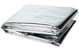 BE-TOOL Couverture en aluminium, couverture d'urgence, protection réfléchissante et thermique, premiers secours, couvertures de survie, argent