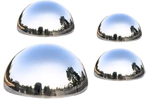 BESPORTBLE Sfera da giardino per esterni, 4 pezzi, emisfero riflettente, per esterni, in acciaio inox robusto