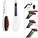 Noza Tec Anti Static Ceramic Hair Straightener Brush Comb - Instant Heating Detangling Paddle Brush - For Faster Professional Straightening Styling - LCD Display - Negative Ion Brush - Auto Massager - UK plug