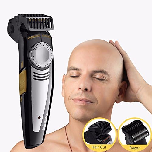 Bald Hair Shaver 2in1 Hair Clipper &amp; Electric Razor 9 Length Comb USB Rechargeable Special Design for Bald Head and Face Skull Shaving