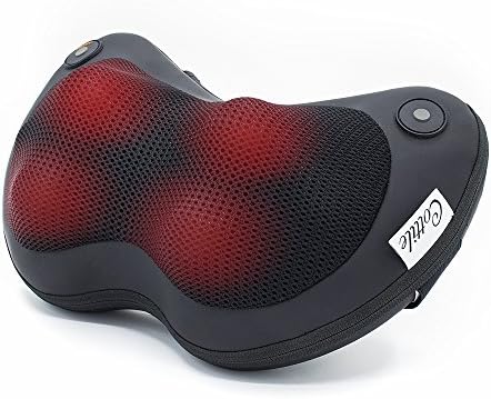 Cottile 3D Personal Shiatsu Neck Massager with Heat and Shoulder Massager Mini Massage Pillow Shiatsu Deep Kneading Massage for Neck Back Shoulder and Waist Leg Pain