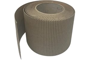 3 Ace Crafts Size 57mm x 15m (Mocha) Corrugated Display Borders Roll for School Classroom Decorations, Bulletin Boards and Crown Making Crafts, Scalloped Edge Border Rolls Fade Resistant