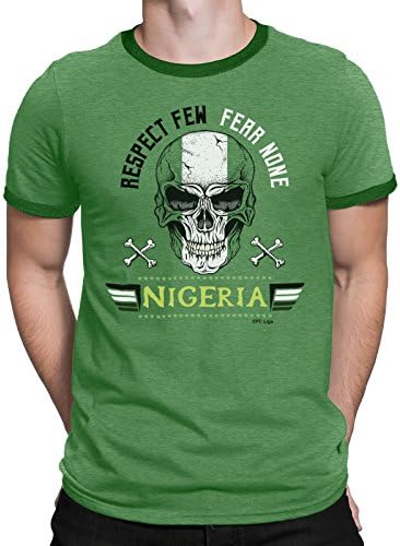FC Liga Nigeria Mens Respect Few Fear None T-Shirt Football World Cup 2018 Mans Sports Top