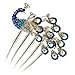 SODIAL(R) Lovely Vintage Jewelry Crystal Peacock Hair Clips for hair clip Beauty Tools