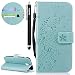 Produktbild HUDDU Tiere Muster Leder Tasche Schutzhülle für Samsung Galaxy J5 2017 DUOS Hülle Blumen Biene Slim Flip Handyhülle Wallet Case Cover Ledertasche im Bookstyle mit Kartenfach Magnetverschluss Stand Wrist Strap Notebook Brieftasche Etui Handytaschen für Samsung Galaxy J5 2017 J530 / Samsung J5 Pro Klapphülle Mädchen (Grün)