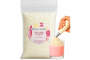 Gran Velada - Cera Velas Chantilly 1 kg | Mezcla Vegetal de Soja para Velas Decorativas | Textura Nata Montada | Ideal Cupcakes, Toppings y Coberturas