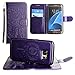 Produktbild CellularOutfitter Samsung Galaxy S7 Wallet Case - Embossed Dreamcatcher Design w/ Matching Detachable Case - Purple