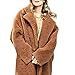 Produktbild TWBB Damen Wintermantel Einfarbig Plus Size Lange Mantel Winter Faux Fur Kunstfell Warm Wintercoat Outwear Elegant Warm Jacke Strickjacke Coat