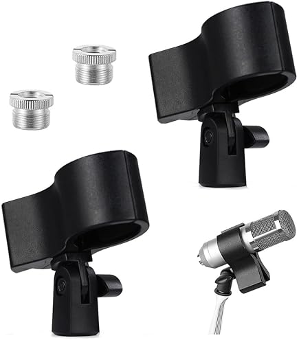 Lot De 3 Pinces Micro Universelles Avec Clip à Ressort - Support Microphone Pour Conférences Et Podcasts
