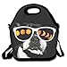 Produktbild Icndpshorts Total Solar Eclipse Dog Pugs Glasses Lunch Box Bags Lunch Tote Lunch Holder with Adjustable Strap for Kids and Adults for School Picnic Office Travel Outdoor School