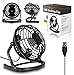 Price comparison product image Black USB Retro Silent Office Desk Fan - PC, Laptop, Computer Macbook