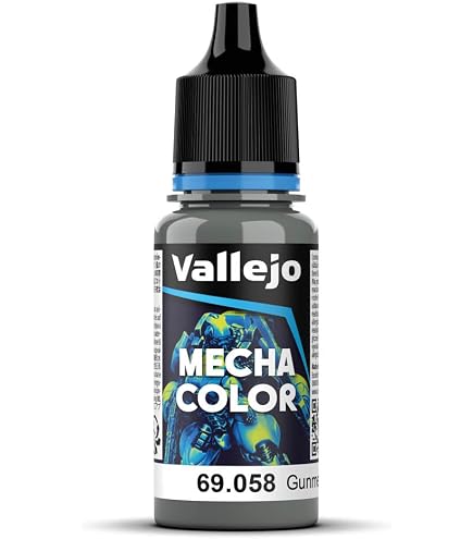 Vallejo Mecha Color Farbe – Gunmetal, 17 Ml, Acryl Für Airbrush & Pinsel