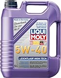 aceite 5w40 sintetico elf Aceite 5w-40 Liqui Moly 3864 Leichtlauf High Tech 5W-40 - Aceite antifricción con tecnología HC para Motores de automóviles de 4 Tiempos (5 L)