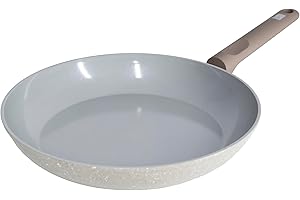 Zanetti, Padella Origin Diametro 30 cm, Rivestimento in Ceramica, Antiaderente Alta Qualità, Fondo Alto Spessore, Cucina Sana e Naturale, Manico Ergonomico Soft Touch, Adatta per Induzione