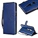 Produktbild CESTOR Brieftasche Hülle für Sony Xperia XZ1 Compact,Magnetverschluss Flip Ultra Dünn Weich Silikon PU Leder mit Faltbar Stand und Halter Kreditkarte Slots hülle für Sony Xperia XZ1 Compact,Blau