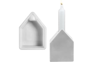 YARTEIM Silikonformen Gießformen Häuser, 3D Silikonform Haus Kerzenhalter, Gießform Kerzenhalter Gießformen Silikon Häuser Epoxidharz Formen Gießform Haus für Sojawachs Kerzen, Seife, Handwerk