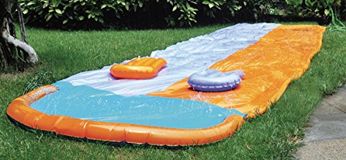 Preisvergleich Produktbild WASSERRUTSCHE Doppelwasserrutsche Mit 2 Bahnen
