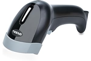 TEEMI 2D Barcode Scanner USB Wired Handheld Inventory Scanner QR Code Scanner PDF417 Data Matrix Digital Bar Code Reader with Virtual COM Feature for for Retails, Office, Warehouse, Library