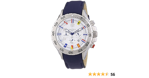Nautica Orologio da Uomo Cronografo al Quarzo con Cinturino in Pelle –  A24513G : Amazon.it: Orologi