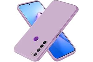 EASSGU Custodia per Redmi Note 8 / Note 8 2021 (6.3" Inches), Cover Morbida in Silicone TPU - Erba Viola