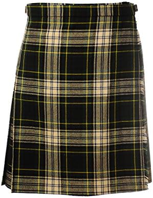 John Morrison Women's 12Oz Wool Knee Length Scottish Tartan Kilt Gordon Dress (8)