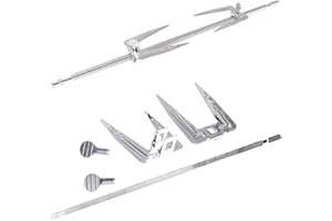 TGDSCHK BBQ Rotator Motor or Rotary Fork Set Metal Electric BBQ Rotisserie Grill Rod 1.5V D Size Barbecue Rotisserie Rotator Motor Durable BBQ Roast Bracket Accessory Meat Skewer Tool(Roast chicken fork)