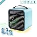 Produktbild Mini Luftkühler, Mobile Klimaanlage USB Ventilator Kalter Wind Luftbefeuchter mit Wasserkühlung und Nachtlicht 3 Speed Wiederaufladbar Kann Ätherisches Öl Hinzufügen Leise, für Hause Büro Camping,Blue