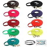 Handgefertigte Schleppleine aus Superflex Biothane (18 Gramm/Meter)nur 1,5 mm dick, unverwüstlich, farbecht, nimmt kein Wasser auf