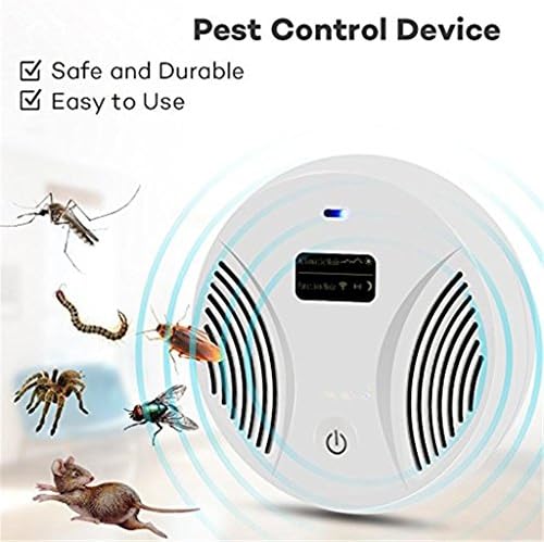Pest Control Ultrasonic Repeller Repelente electromagnético y ultrasónico del control de parásito - tecnología sintética de 8 ondas con la exhibición del LCD contra y el interruptor del tacto, los ratones de interior del control de parásito, las ratas, las hormigas, las cucarachas, los m