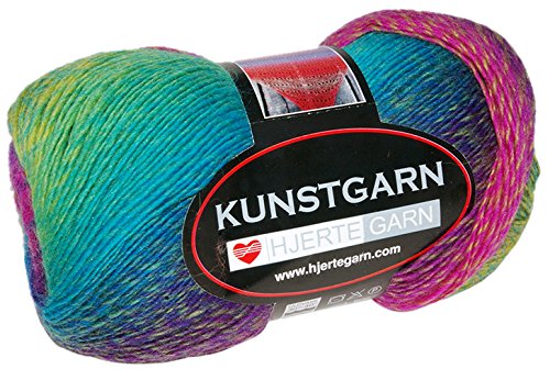 Hjertegarn Kunstgarn aus Wolle/Nylon, neonfarben