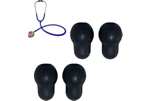VIURACLE Estetoscopio Ear Tips Replacement for Littmann Stetoscopes Compatible with MDF Stetoscope Ear Pieces Classic 3 Cardiology 3 & Cardiology 4, Cardiology III & IV & Littmann Stetoscope Parts (negro)