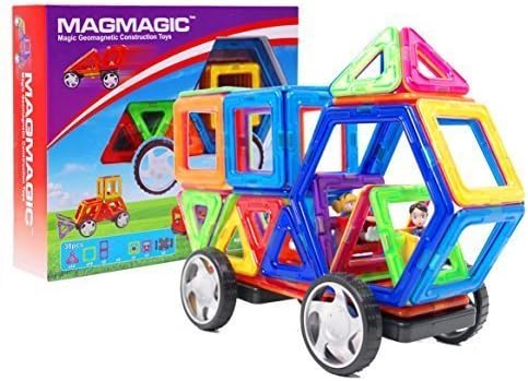 MAGMAGIC 38PCS Construction Building Toy Set Intelligence Mega Block Magnetic Smart DIY Toys Kit