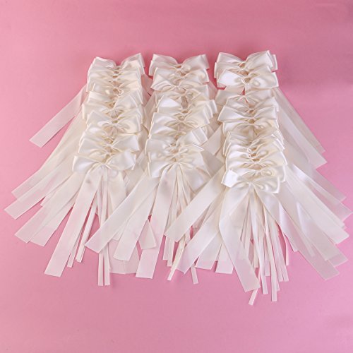 OUNONA 50pcs Autoschleifen Hochzeit Antennenschleifen Dekoration für Hochzeit - 2
