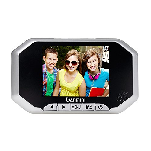 Puerta spione insma® türkamera con pantalla TFT de 4,3 pulgadas soporte Foto y vídeo grabar y detección de movimiento para admite 35 ~ 110 mm puertas