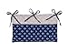 Produktbild KraftKids Betttasche weiße Anker auf Dunkelblau weiße Anker auf Grau, Hänge-Ablage 50 x Höhe 30 cm, Bett-Organizer