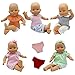 Produktbild ZITA ELEMENT 9 Stk. Puppenkleidung Bekleidung Zubehör für 35-46cm Babypuppe Puppen Kleider Unterwäsche Stirnband Oberteil Hosen Puppenkleid Outfits